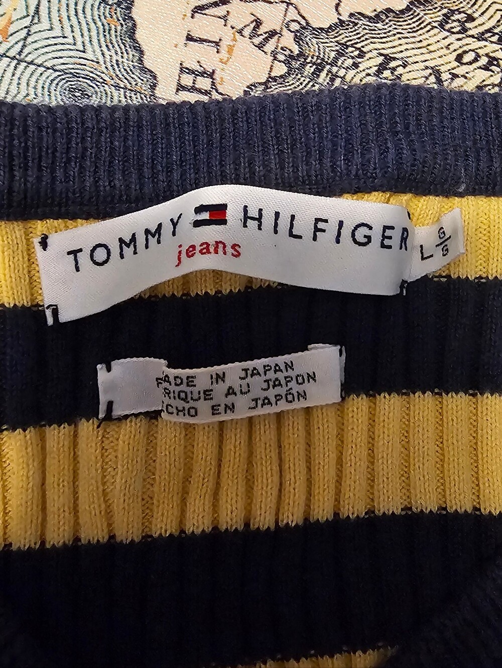 Tommy Hilfiger 100% cotton Ribbed Vee Neck sweater size Large EUXLC - Picture 2 of 10
